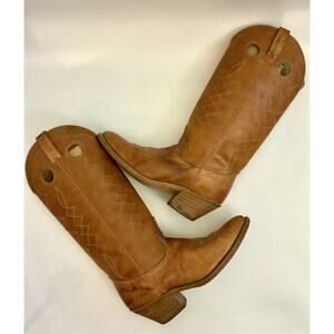 Vintage Acme Buckaroo Cowboy Leather Boot Made in USA Size Wmn 7.5 Men 6